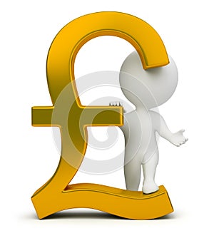 3d small people - pound sign