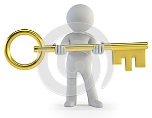 3d small people - take a key