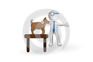 3d Small People -Veterinary vector