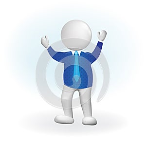 3d Small Success People Vector