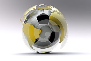 Tridimensional balón de fútbol 