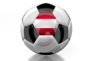 3D soccer ball with national flag - Austria