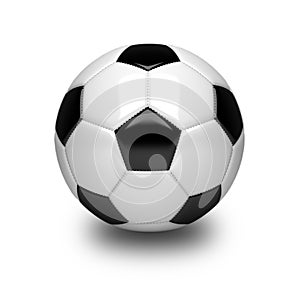 3D Soccer Ball on White
