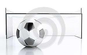 3d soccer ball on white background