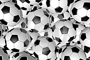 3D soccer balls/ footballs - background