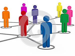 3d social communication people network