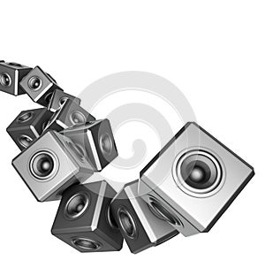 3d sound system party abstract dj deejay set