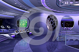 3D spaceship interior