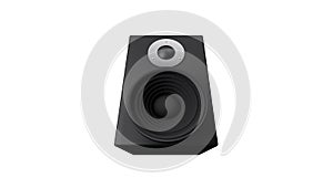 3D Speaker mock up isolated white background.