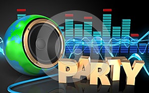 3d spectrum party sign