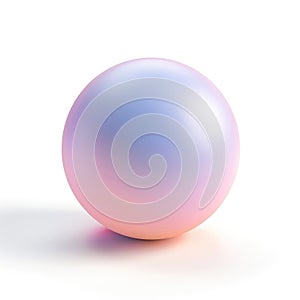 A 3D sphere with a delicate pastel gradient and a subtle sparkling texture