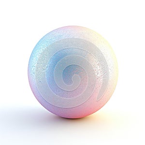 A 3D sphere with a delicate pastel gradient and a subtle sparkling texture