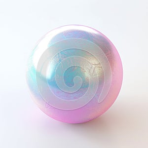 A 3D sphere with a delicate pastel gradient and a subtle sparkling texture