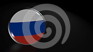 3D sphere Rusia flag