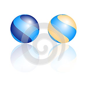 3D spherical design elements. Abstract ball icons