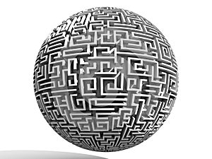 3D spherical labyrinth photo