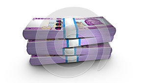 3D Stack Banknote of 10000 Francs West African CFA Money