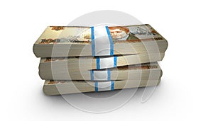 3D Stack Banknote of  Honduras 100 Lempiras Money