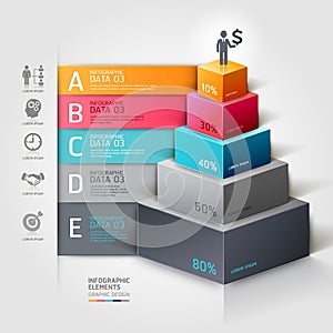 3d staircase modern business steb options.