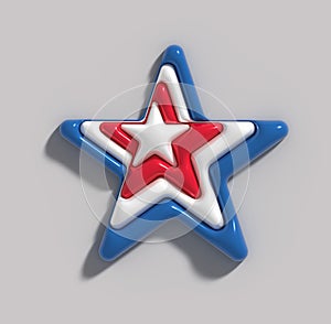 3D Star Logo 3d Lettering Design