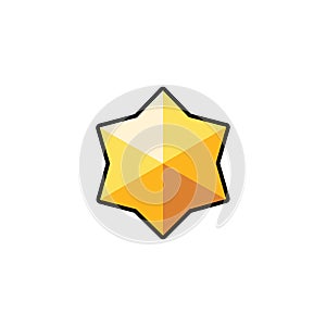 3d star sign icon. Vector illustration eps 10