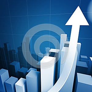 3d stat with growing arrow