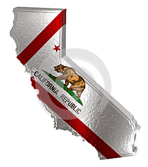 3D State of California flag illustration