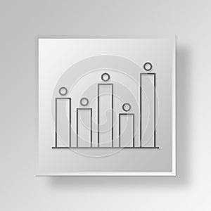 3D statistics icon Business Concept