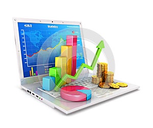 3d statistics on laptop