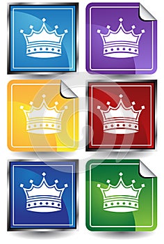 3D Sticker Set - Crown