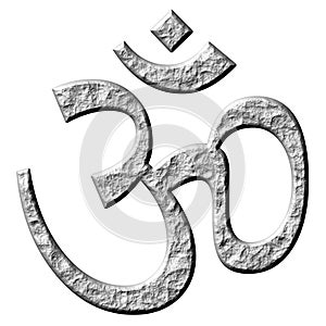 3D Stone Hinduism Symbol photo