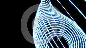 3D Streamline Spirograph Drawing Blue Bold VJ Loop 02 Animation Background