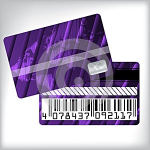 3d striped loyalty card design