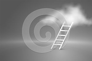 3d style growth ladder background climb up for success and progress