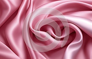 3D style. Pink fabric curves wave background, abstract seasonal