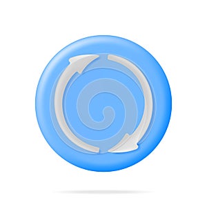 3D Synchronization Icon Isolated