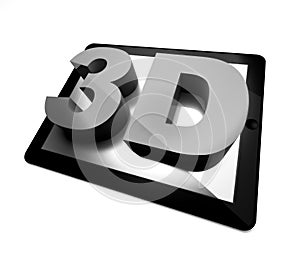 3d tablet pc, three-dimensional concept