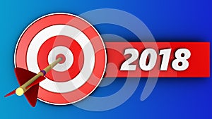 3d target with 2018 sign