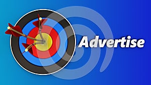 3d target with advertise sign