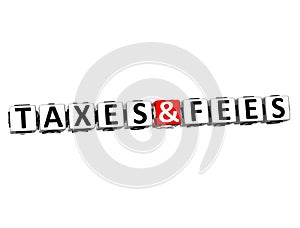 3D Taxes And Fees Button Click Here Block Text