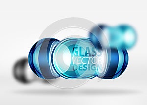 3d techno glass bubble design