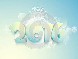 3D text 2016 for New Year celebration.