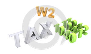 3d text of TAX forms photo