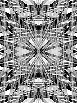 3D textile pattern in black and white
