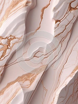 3d texture marble pink & gold