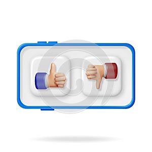 3D Thumbs Up and Thumbs Down Gestures in Phone
