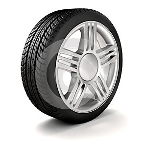 3d tire and alloy wheel