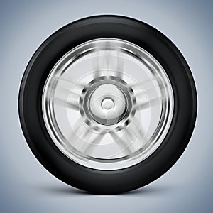 3d tire and alloy wheel