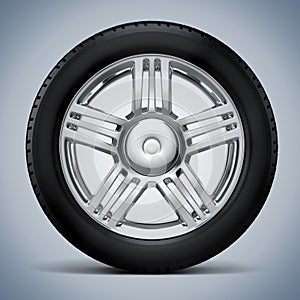 3d tire and alloy wheel