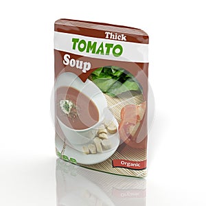 3D Tomato Soup packet